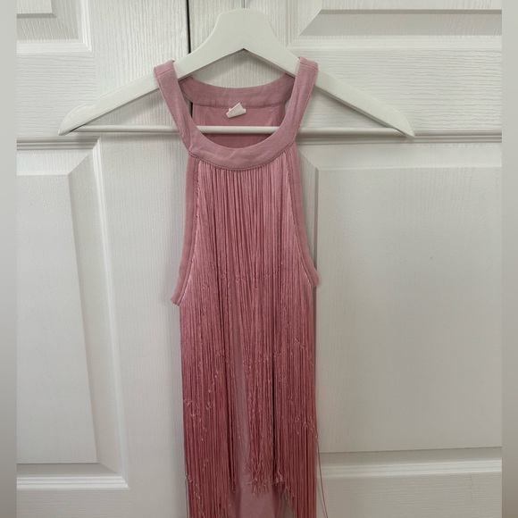 Pink Fringe Halter Bodysuit - Picture 4 of 4
